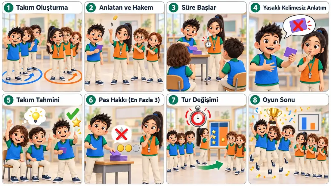 Eğitsel Tabu oyununun adım adım resimli anlatımı
